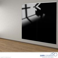 Glastavle Vægpanel Magnetisk Sort 100x200 cm