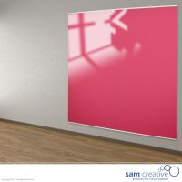 Glastavle Vægpanel Magnetisk Lyserød 100x200 cm