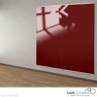 Glastavle Vægpanel Magnetisk Rød 100x200 cm