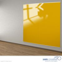 Glastavle Vægpanel Magnetisk Gul 100x200 cm