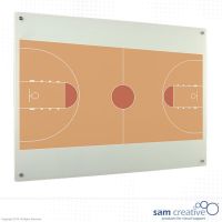Glastavle med basketballbane 120x180 cm
