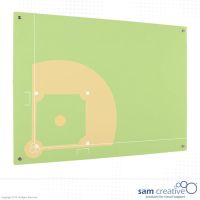 Glastavle med baseballbane 90x120 cm