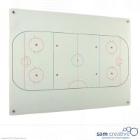 Glastavle med ishockeybane 100x200 cm