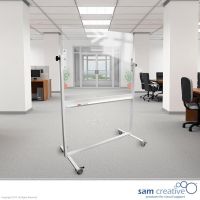 Mobil glastavle transparent 90x120 cm