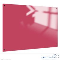 Whiteboard Glas Solid Magnetisk Lyserød 100x150 cm