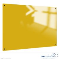 Whiteboard Glas Solid Magnetisk Gul 90x120 cm